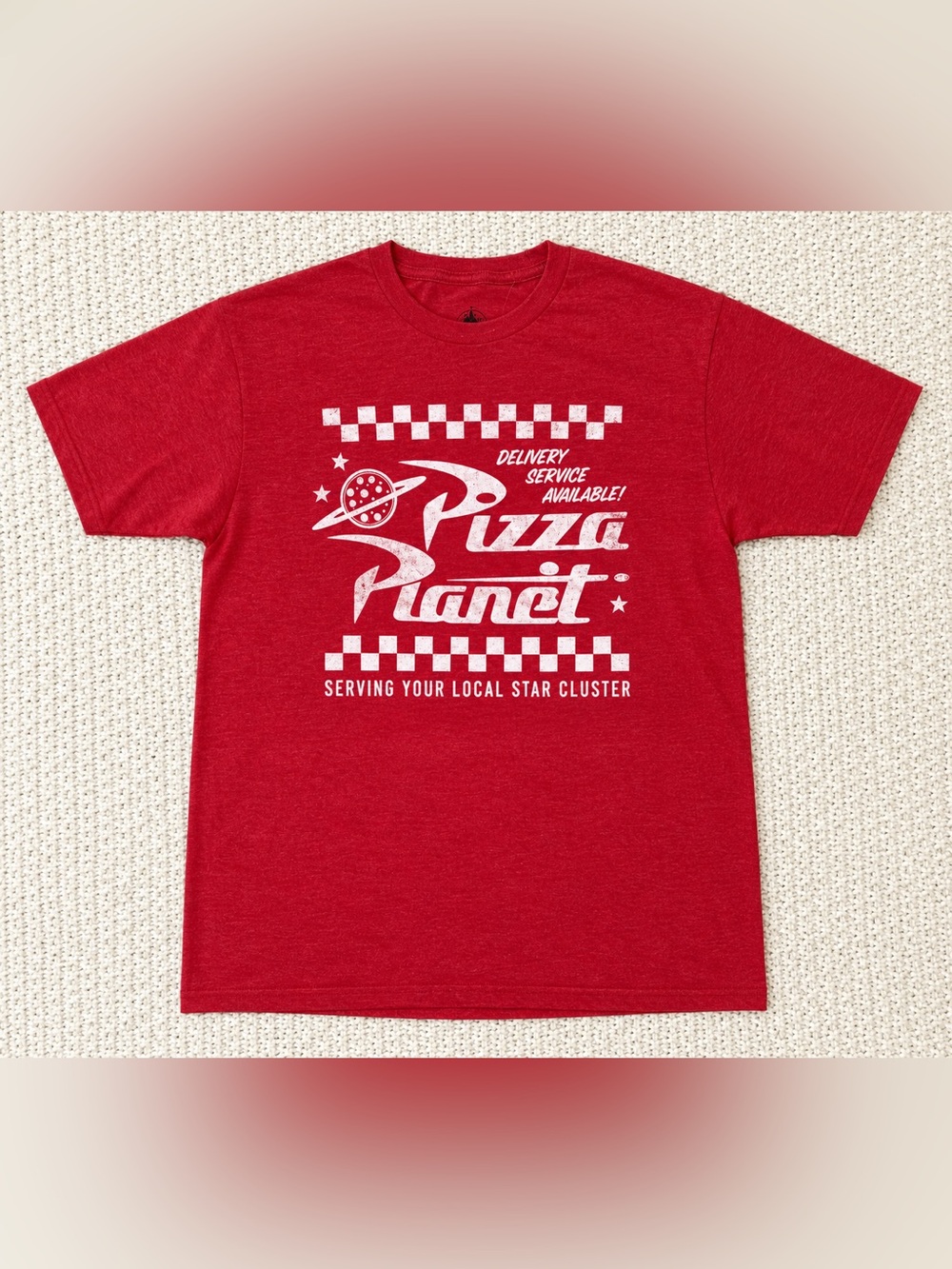 NWT Official Disney Pixar Toy Story Pizza Planet Graphic Tee, Size Medium